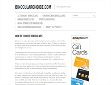 Tablet Screenshot of binocularchoice.com